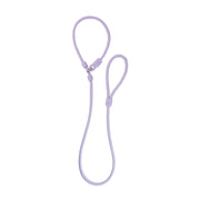 Lavender-colored slip leash with adjustable loops for pets, displayed on a white background.