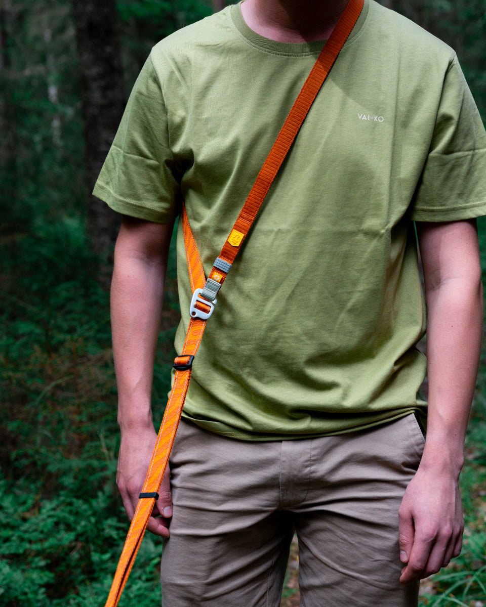 Roam Adjustable Leash - Green Ripple