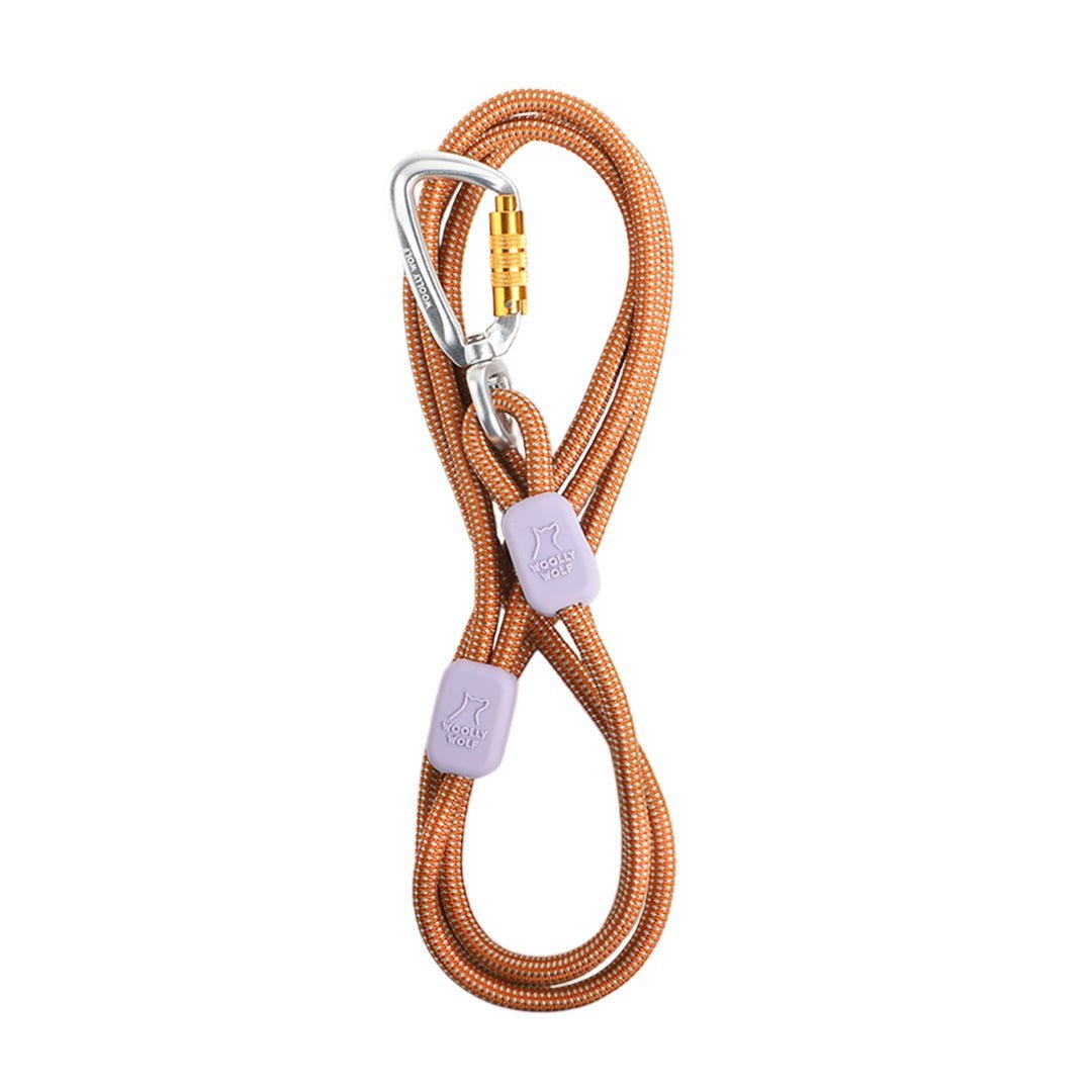 Woolly Wolf Rope Leash Thin Terracotta Mix -